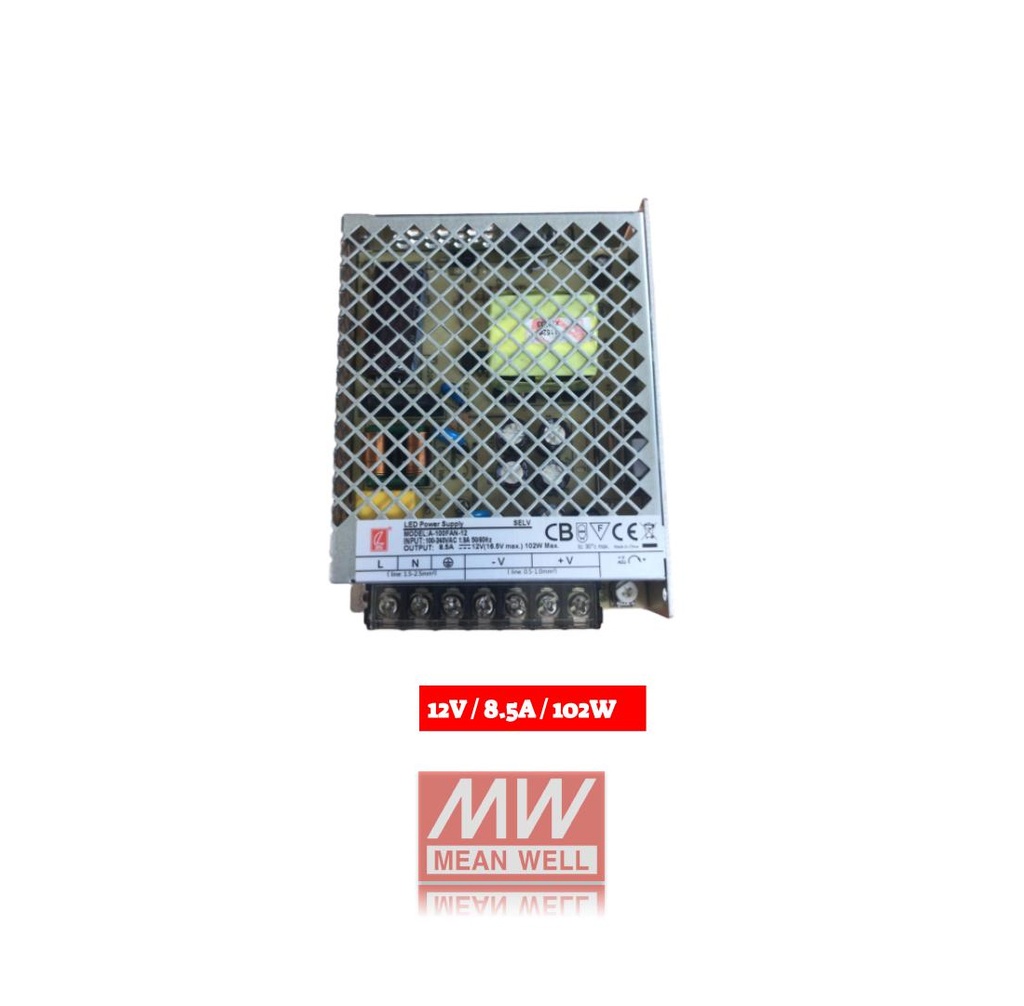 LRS-100-12 محول  Meanwell  100W 8.5A  12V## 