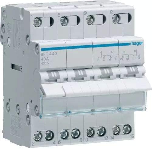 SFT440 مفتاح تبديل hager 4*40A ـ 4 مودول  1-0-2 ## 