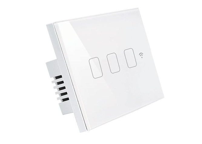 WF3-SWTC-3G-WH مفتاح /3 ذكي ابيض لعلبة /3 اوميجا## 