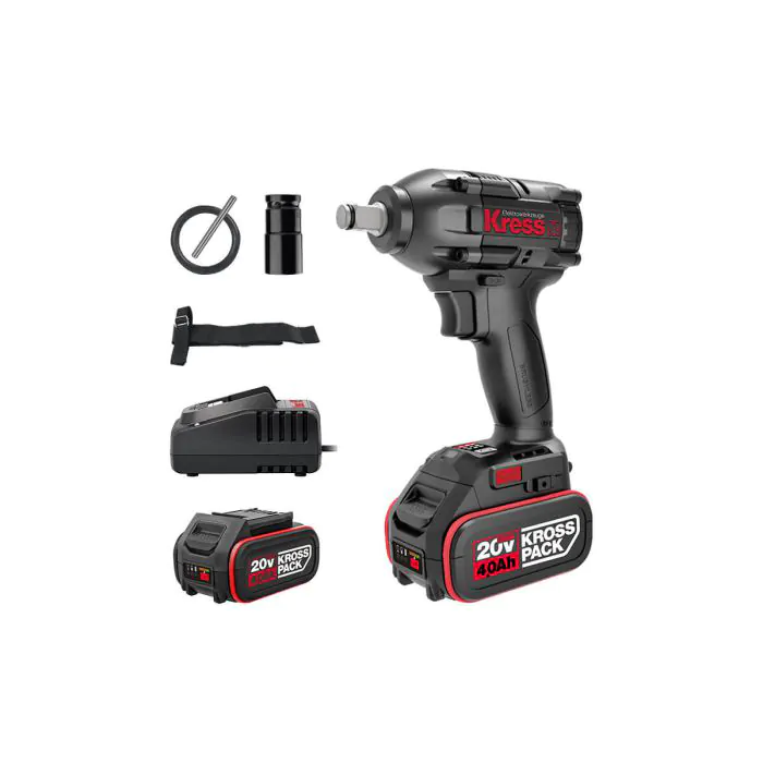 KU270S.2 مفريجاه امباكت مع بطاريتين KRESS 20V 4Ah ## 