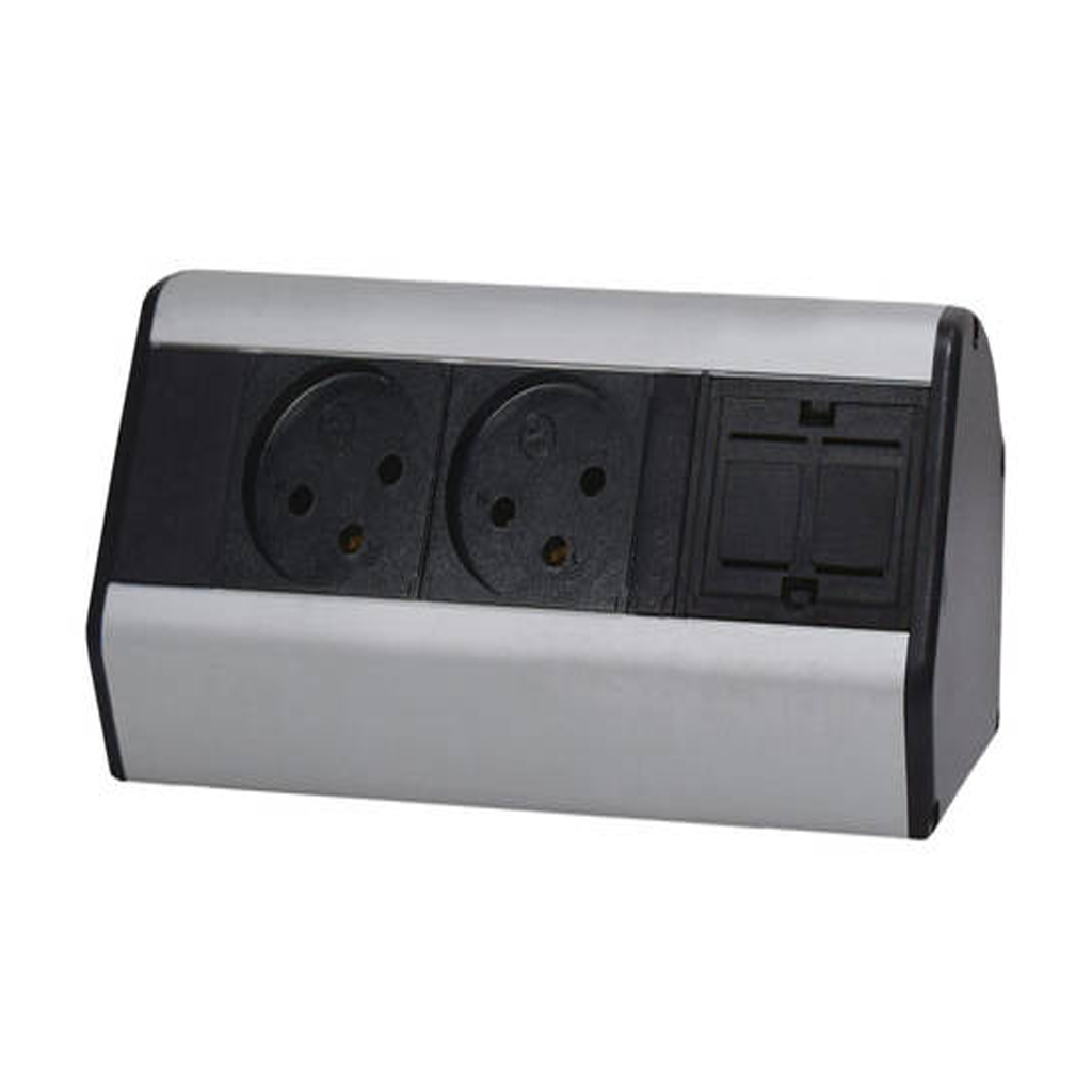 EV-32 علبة مكتب 2 ابريز و حامل كستون /2 اسود + سكني eufficio Exterio Vital ## 