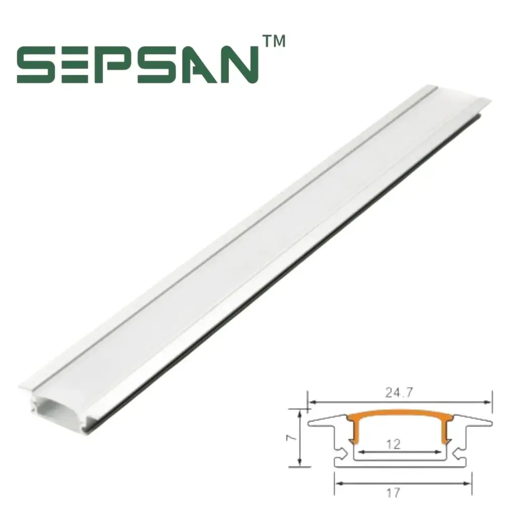 331707 بروفيل المنيوم داخلي ابيض 17*7 SEPSAN ##    