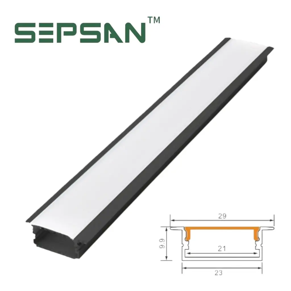 3323101 بروفيل المنيوم داخلي اسود 23*10 SEPSAN ##  
