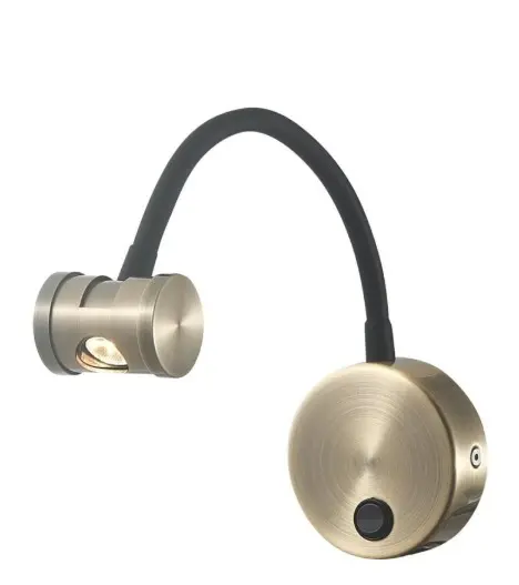 90294BRASSوحدة انارة جنب شبات 3W 30K ذهبي GOLDEN##