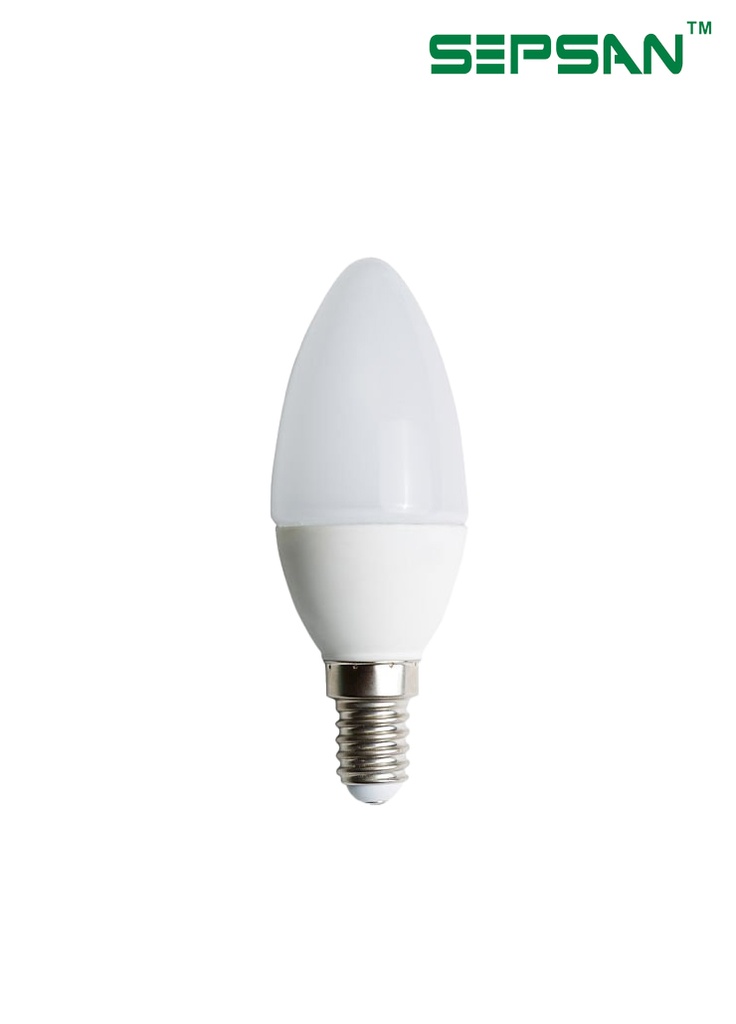603614 لمبة بلحة  SEPSAN 3000K 6W E14 سبسان(100)## 