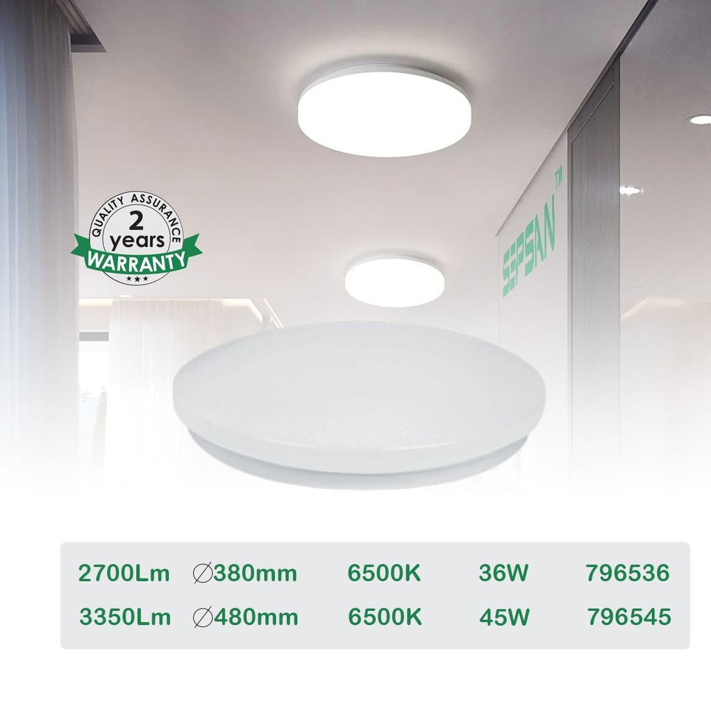 796536جلوب لد 36W مدور ابيض SEPSAN 6000Kك((0))## 