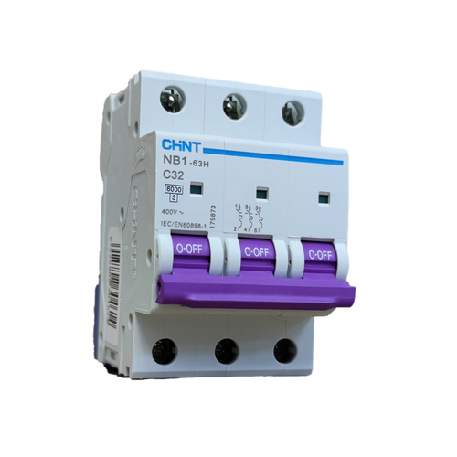 NXB-63 32/3/C 6KA  قاطع CHINT3*32A تيكن ## 