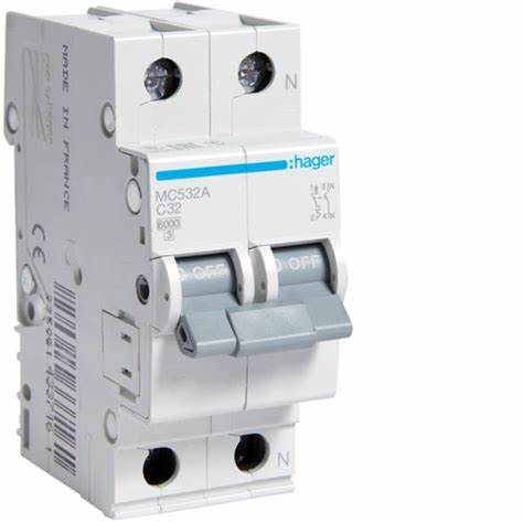 MC532A   قاطع   HAGER 1P+N 32 A  2*32  ## 