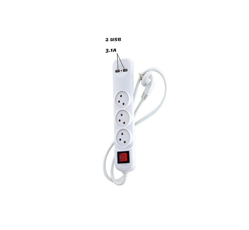 XS-XBK31U-1 موزع/3مع 2/ USB 3.1A + سلك + مفتاح## 