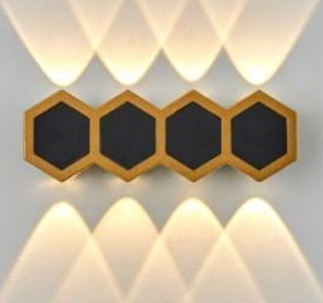 8340845 اب داون خلية اسود+ذهبي SEPSAN IP65 3K 8W## 