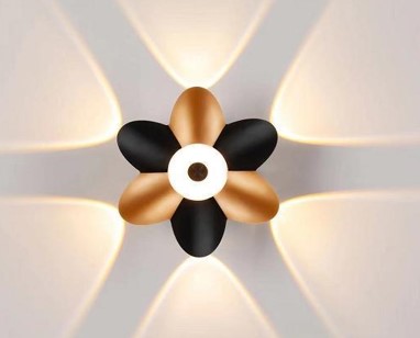 8380745اب داون فراشة اسود+ذهبي SEPSAN IP65 3K 7w## 