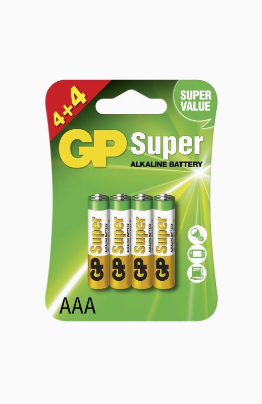 GSPCA24US409بطارية قلم رفيع /8 ALKALINE AAA GP## 