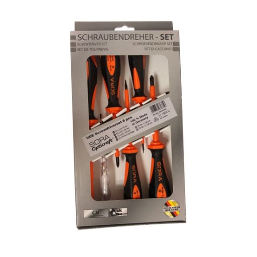 [00030870] 30870/52589 طقم مفكات الماني معزول 5 قطع + تستر & 