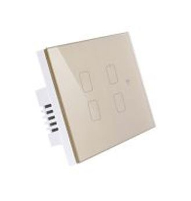 [41628676 ] WF3-SWTC-4G-GD مفتاح /4 ذكي ذهبي لعلبة /3 اوميجا## 