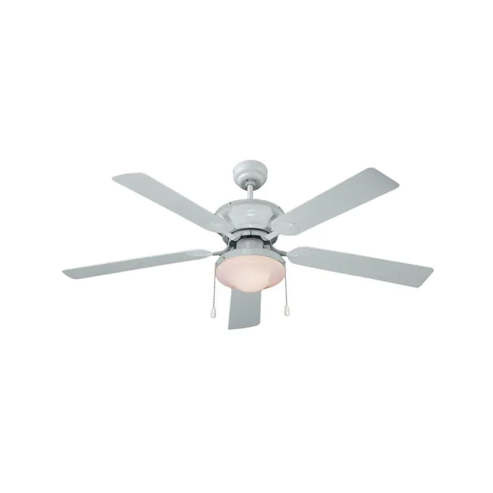 [00000000] D-52/W مروحة سقف انارة 2*E27 ابيض SEMICOM BERLINA 52"   ## 