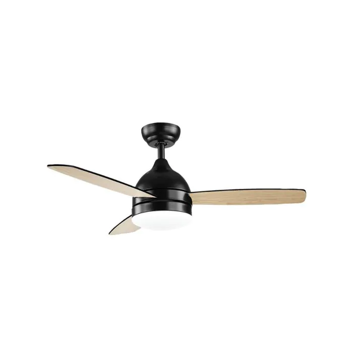 [ ] SM-DC101048B/25CT مروحة سقف انارة مع ريموت خشبي SEMICOM LULU 48" CCT 25W ## 