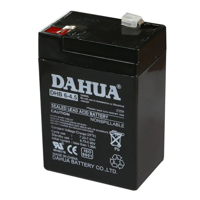 [0018-4.5] DHB6-4.5 بطارية SEMICOM DAHUA 6V 4.5AH ## 