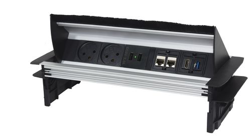 [00931653] IC-52C علبة مكتب 2 ابريز و حامل كستون /4 و شاحن USB اسود eufficio Innera Classic ## 