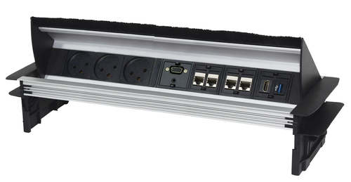 [00931684] IC-73 علبة مكتب 3 اباريز و حامل كستون /8 اسود eufficio Innera Classic ## 