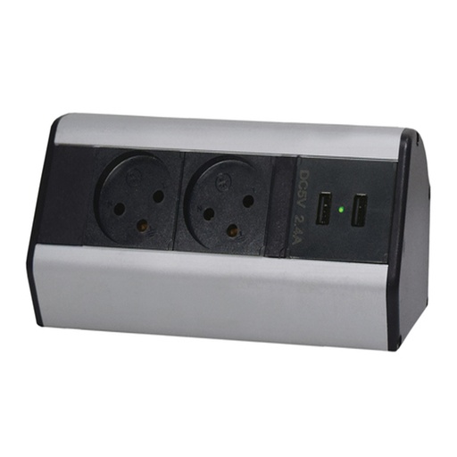 [00890083] EV-32C علبة مكتب 2 ابريز و شاحن USB ابيض eufficio Exterio Vital ## 