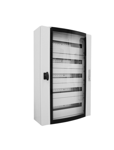 [90901441] خزانة حديد باب زجاج خارجي 105*60  6*24 (144قاطع) # 