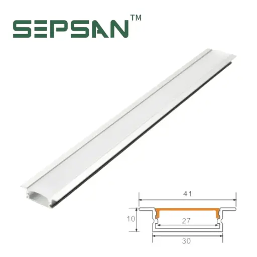 [00333010] 333010 بروفيل المنيوم داخلي ابيض 30*10 SEPSAN ##   