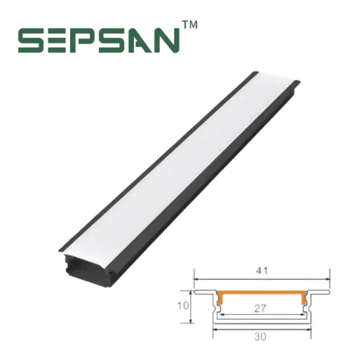 [03330101] 3330101 بروفيل المنيوم داخلي اسود 30*10 SEPSAN ##  