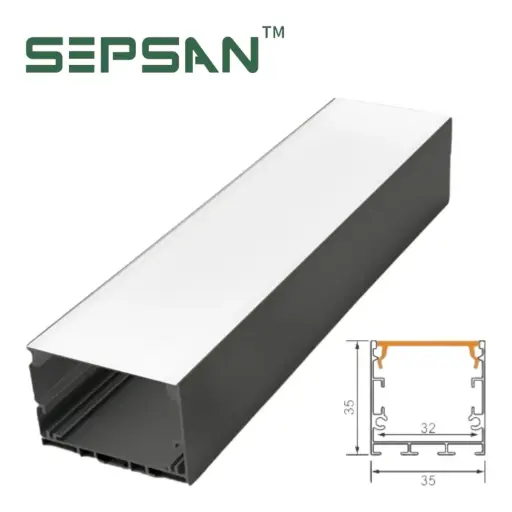 [03435351] 3435351 بروفيل المنيوم خارجي اسود 35*35 SEPSAN ##