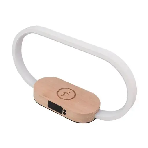 [XYDCH000] تيبل لامب لد خشبي شحن 3 طقات مع شاحن لاسلكي ##