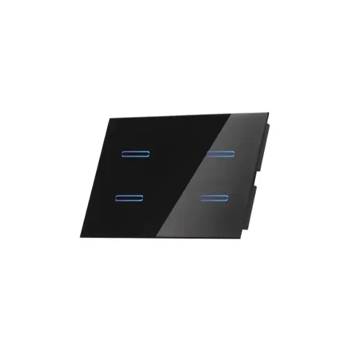 [00144321] SW-4GEV4/B مفتاح /4 اسود ذكي لعلبة /4 SEMICOM ##