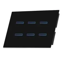 [00131505] SW-4GEV6/B مفتاح /6 اسود ذكي لعلبة /4 SEMICOM ##