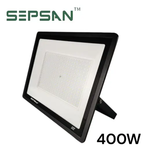 [00436400] 436400 كشاف لد رفيع جسم اسود SEPSAN 6000K 400W ##
