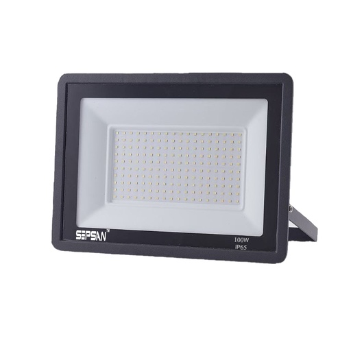 [00436100] 436100 كشاف رفيع SMD SEPSAN LED 100W جسم اسود ## 