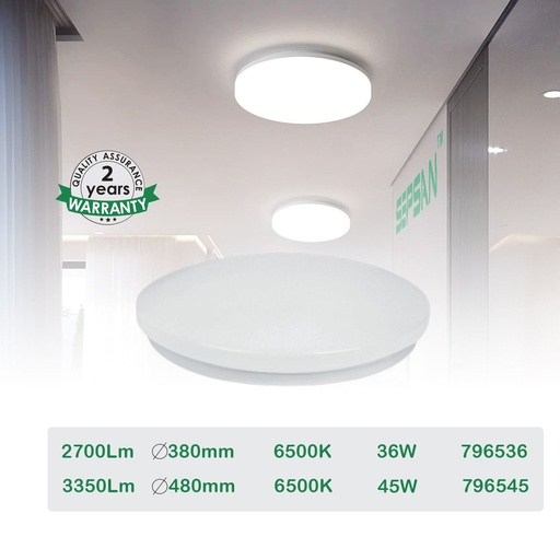 [00796536] 796536جلوب لد 36W مدور ابيض SEPSAN 6000Kك((0))## 