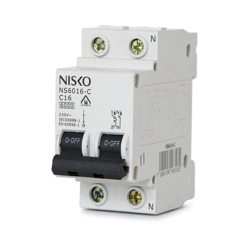 [0044.216 ] 87511516 قاطع  NISKO 6KA 1P+N 16A  2*16 ## 