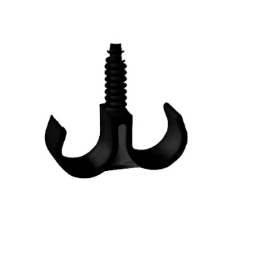 [00009803] 9803HDB   مربط مررون 20 ملم مجوز بلاستيك اسود ## 