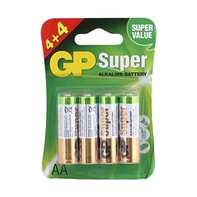 [0051.811] GSPCA15AS459  بطارية قلم/8 GP ALKALINE  AA  LR6 ## 