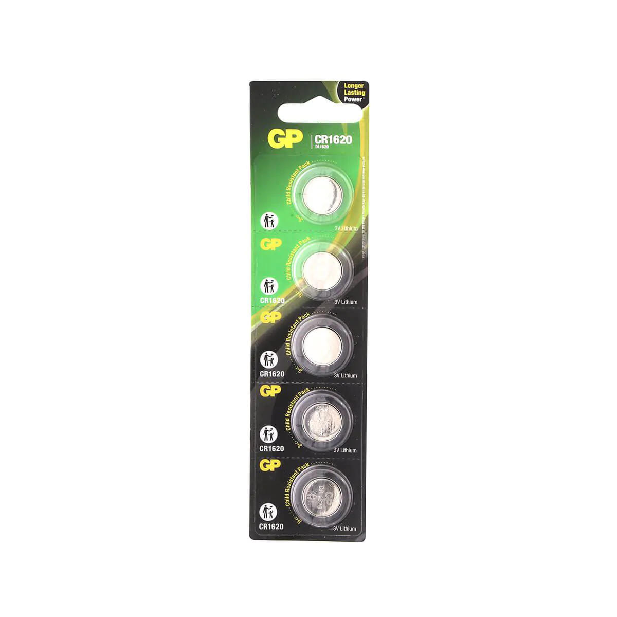 [01620001] GPPBL1620003 بطارية/زر GP C5 78mA 3V CR1620 ## 