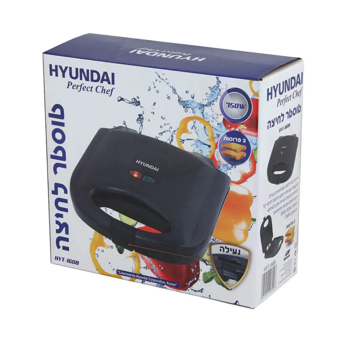 [018.1608 ] HYT-1608 توستر كهرباء صغير اسود هيونداي ## 